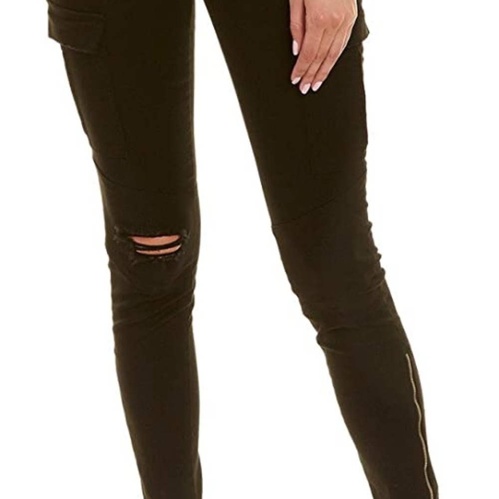 J Brand Houlihan Cargo in Ripped Black